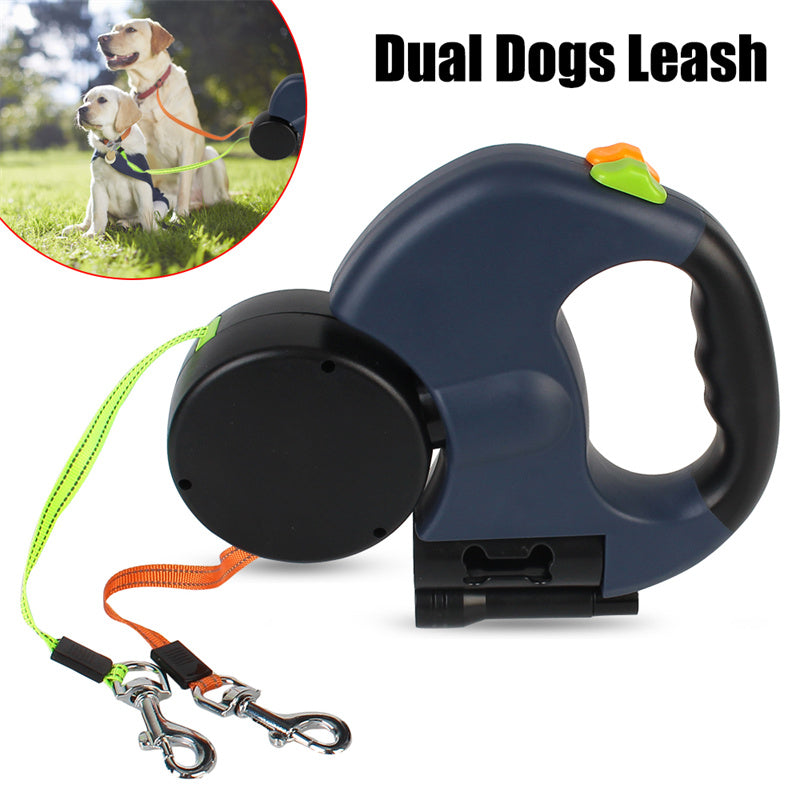 🐾 Dog & You™ Dual LED Retractable Leash