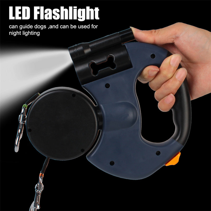 🐾 Dog & You™ Dual LED Retractable Leash