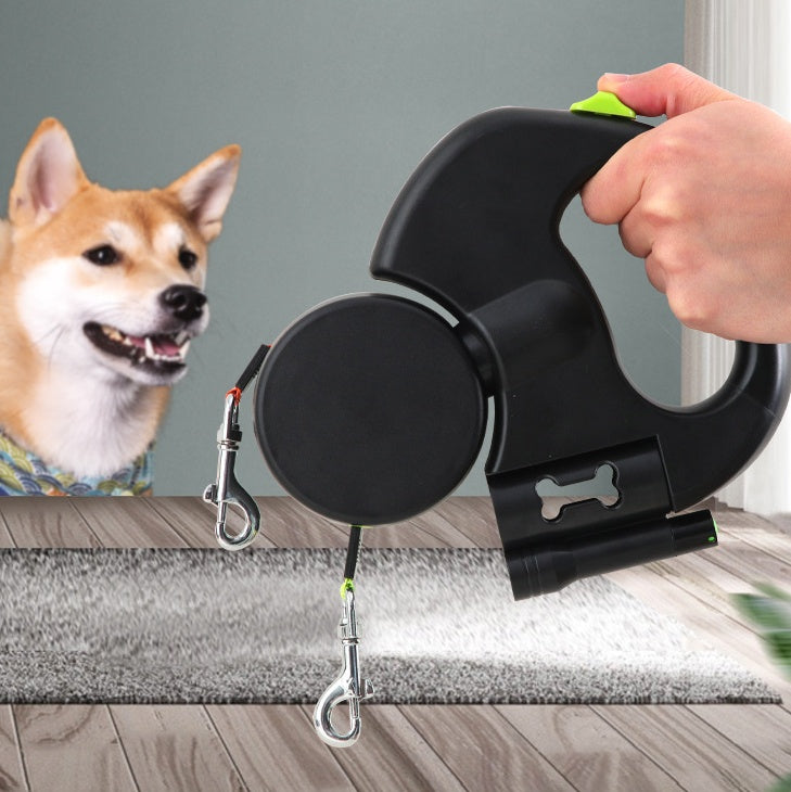 🐾 Dog & You™ Dual LED Retractable Leash