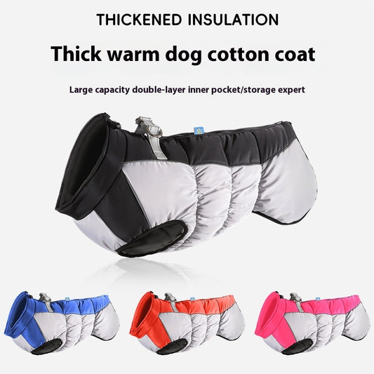 Big Dog Can Store Reflective Waterproof Pet Winter Clothes