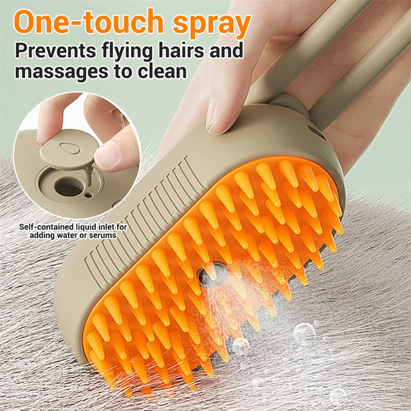🐾 Dog & You™ 3-in-1 Steam Grooming Brush