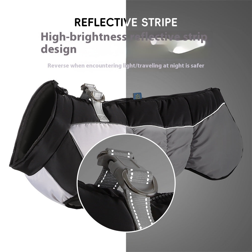 Big Dog Can Store Reflective Waterproof Pet Winter Clothes