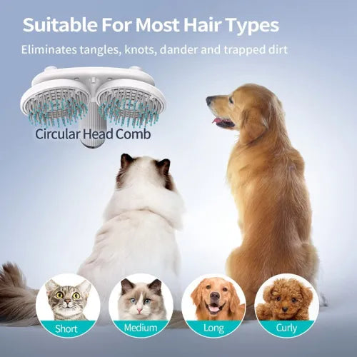 🐾 Dog & You™ Self-Cleaning Slicker Brush