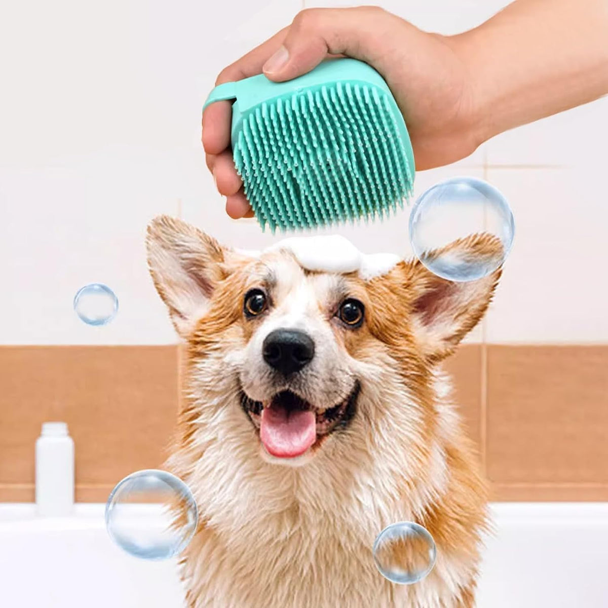 7pcs Pet Grooming Kit, Self-Cleaning Brush Shedding Kit With Nail Clipper, Flea Comb, Shampoo Bath Brush, Finger Toothbrush - Dog & You