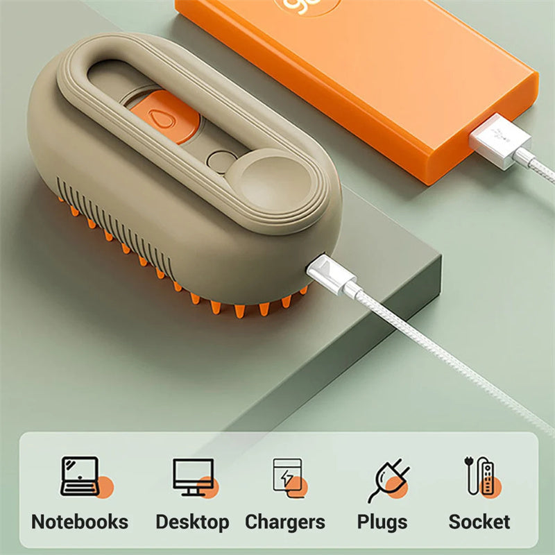 🐾 Dog & You™ 3-in-1 Steam Grooming Brush