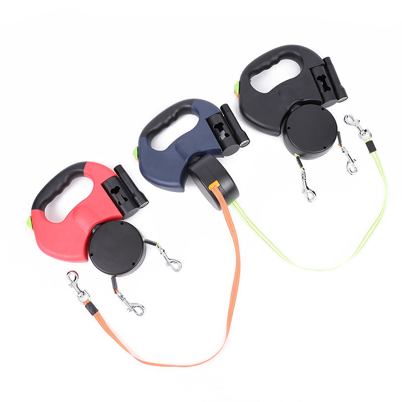 🐾 Dog & You™ Dual LED Retractable Leash