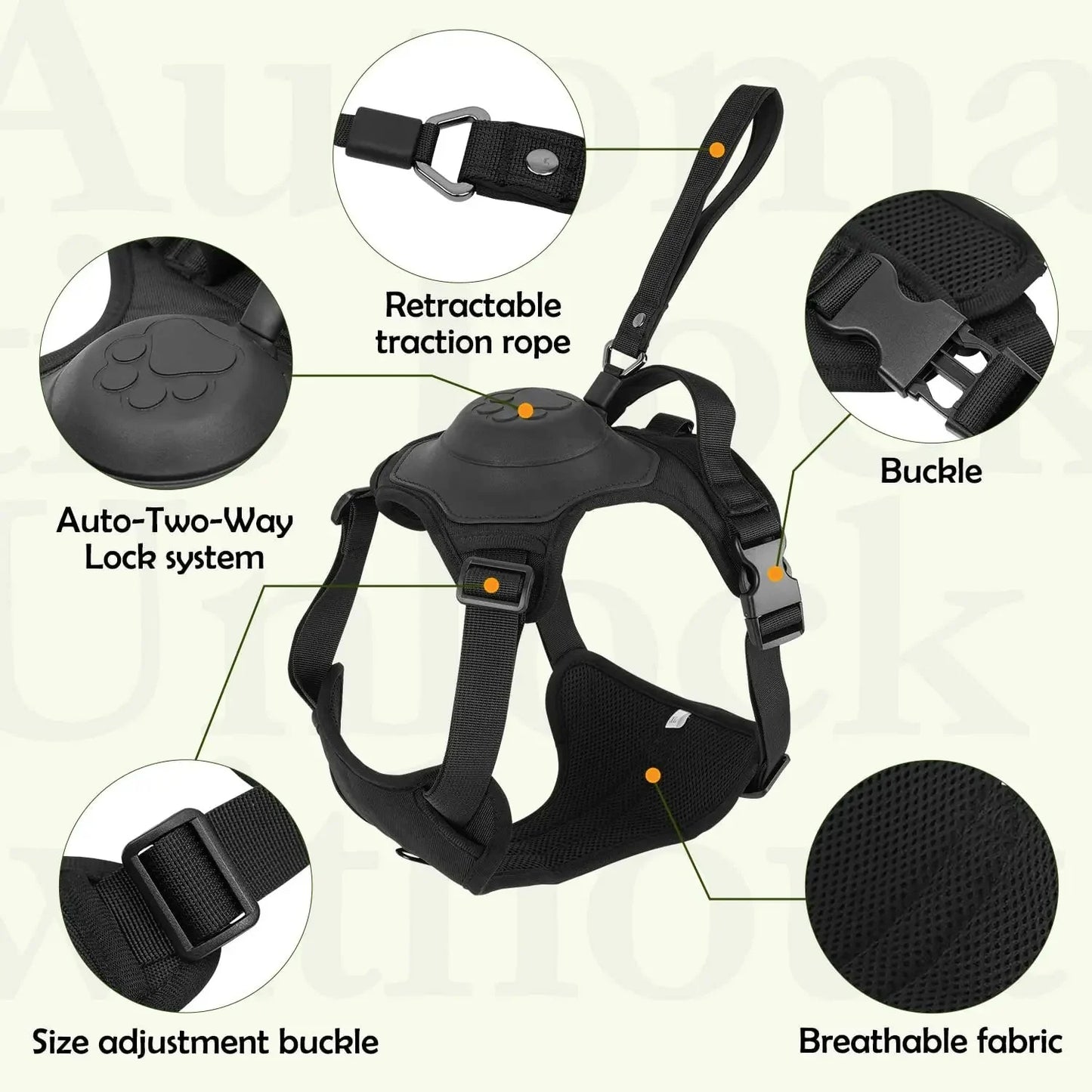 🐕 All-in-One Harness and Leash Set – Safety, Comfort & Style