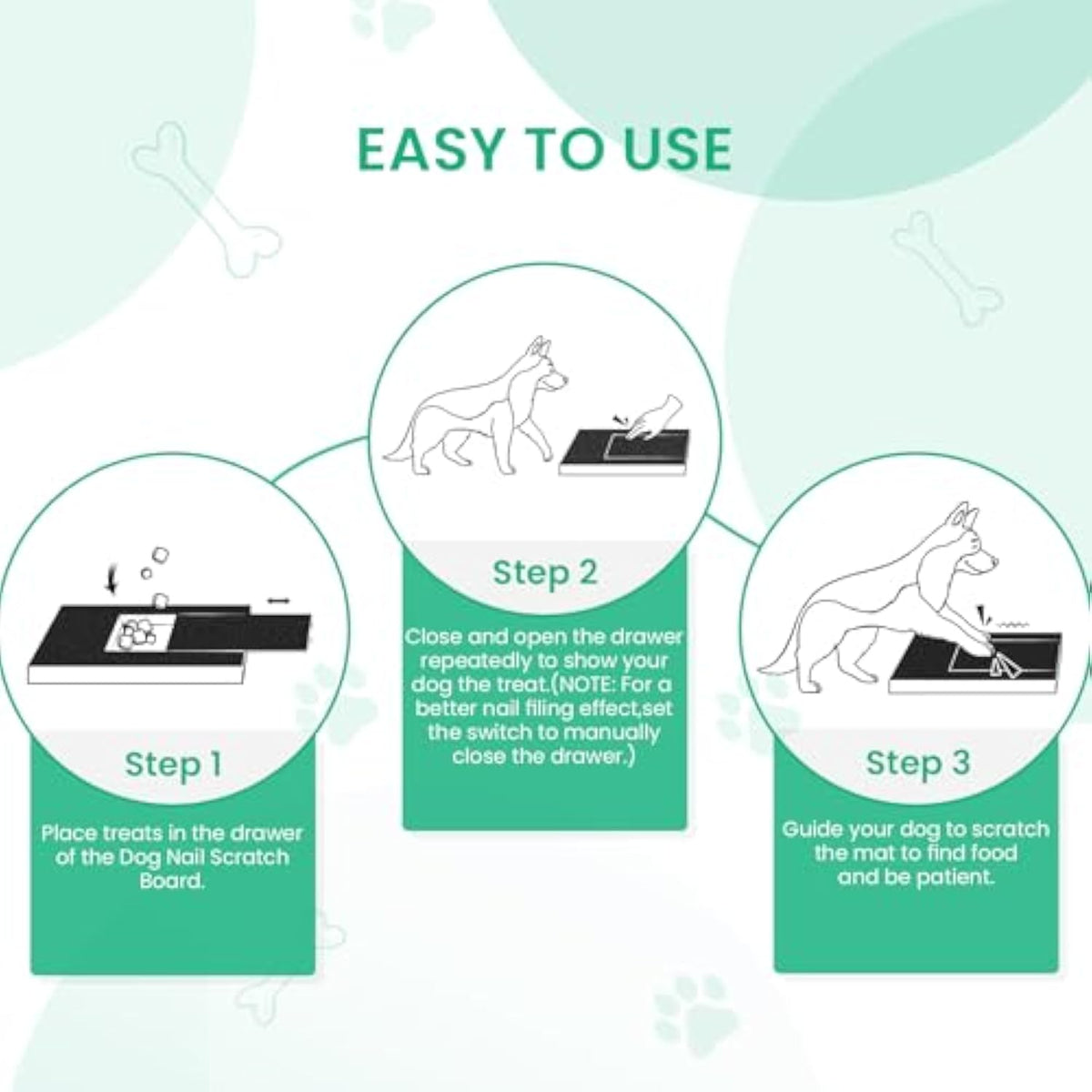 Dog Nail Scratch Board, Dog File Board Dog Nail Grinder Board Scratch Pad For Nails With Treat Box Pets Nails Trimming For All Dog Sizes - Dog & You