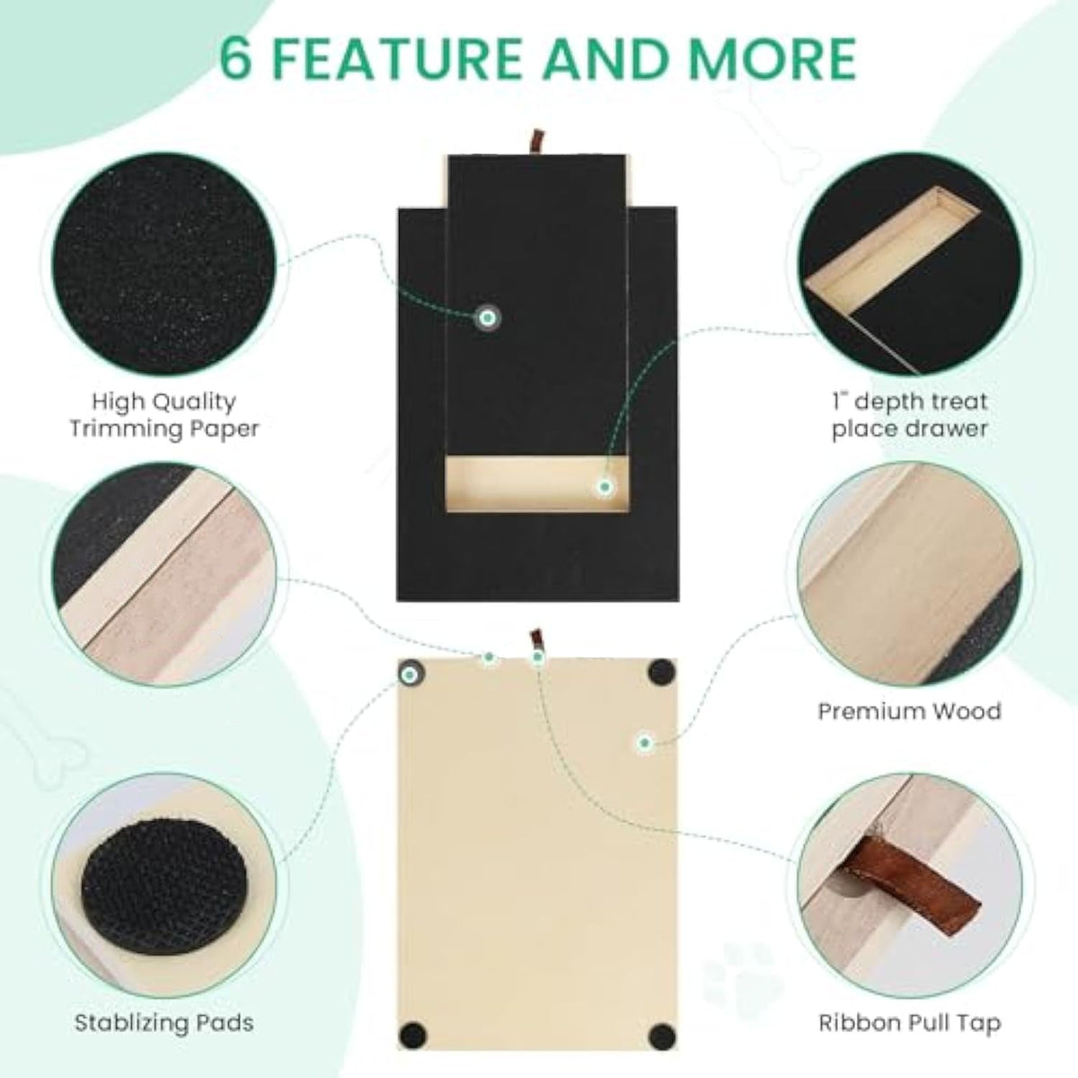 Dog Nail Scratch Board, Dog File Board Dog Nail Grinder Board Scratch Pad For Nails With Treat Box Pets Nails Trimming For All Dog Sizes - Dog & You