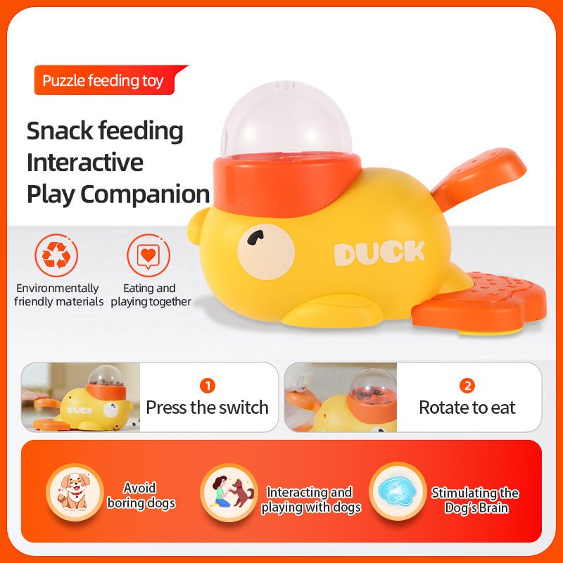 Dog Puzzle Feeder Interactive Pet Food Treat Dispenser Cartoon Duck Design Anti-slip Pets Automatic Feeder Toys For Dog Training Pet Products - Dog & You
