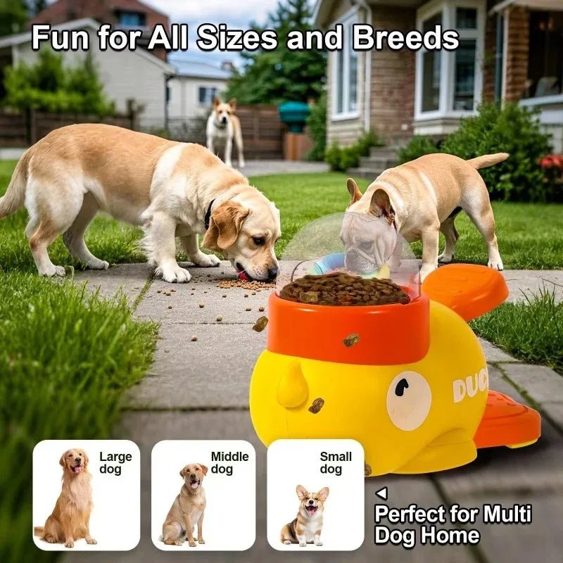 Dog Puzzle Feeder Interactive Pet Food Treat Dispenser Cartoon Duck Design Anti-slip Pets Automatic Feeder Toys For Dog Training Pet Products - Dog & You