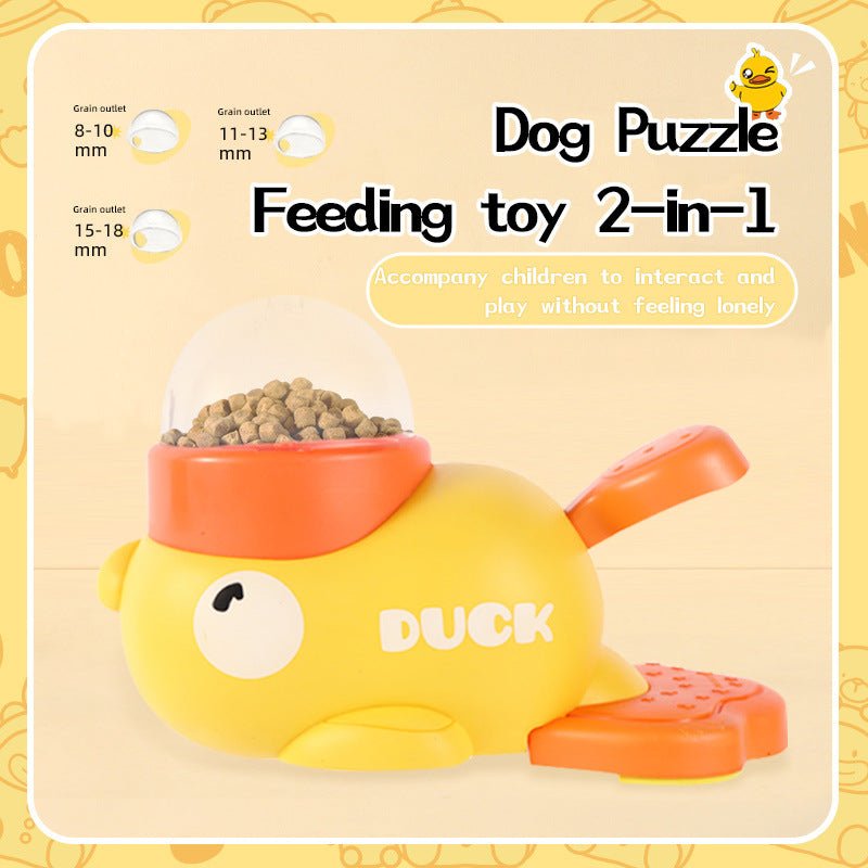 Dog Puzzle Feeder Interactive Pet Food Treat Dispenser Cartoon Duck Design Anti-slip Pets Automatic Feeder Toys For Dog Training Pet Products - Dog & You