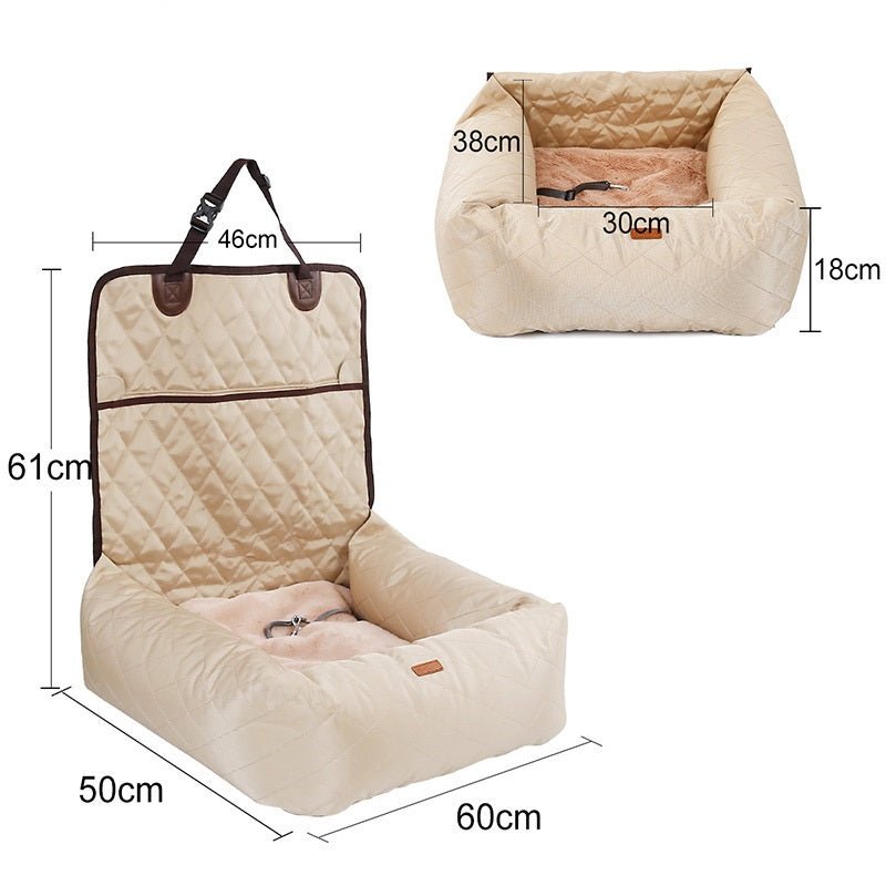 🐾 Dog & You™ 2-in-1 Foldable Dog Car Seat & Pet Bed - Dog & You
