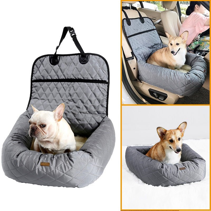 🐾 Dog & You™ 2-in-1 Foldable Dog Car Seat & Pet Bed - Dog & You