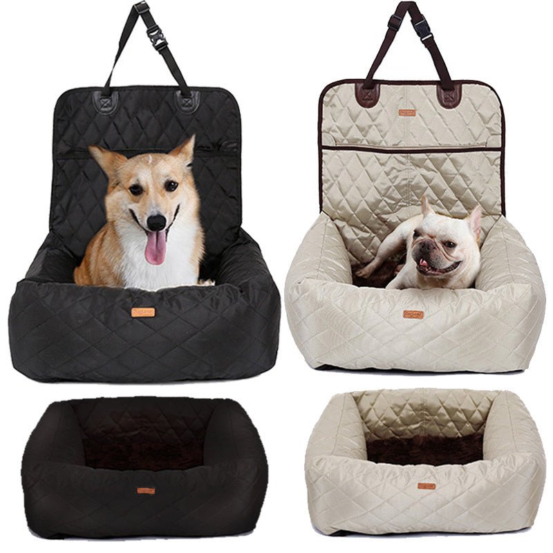 🐾 Dog & You™ 2-in-1 Foldable Dog Car Seat & Pet Bed - Dog & You