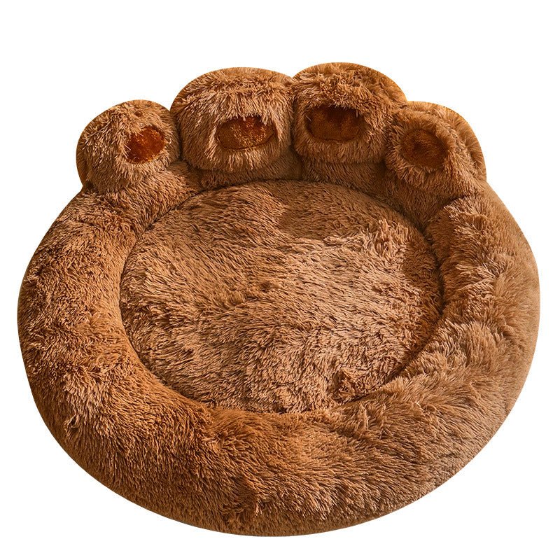 Dog & You – Fleece-Lined Dog Bed | Warm Round Kennel for Medium & Large Dogs - Dog & You
