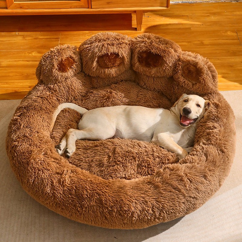 Dog & You – Fleece-Lined Dog Bed | Warm Round Kennel for Medium & Large Dogs - Dog & You