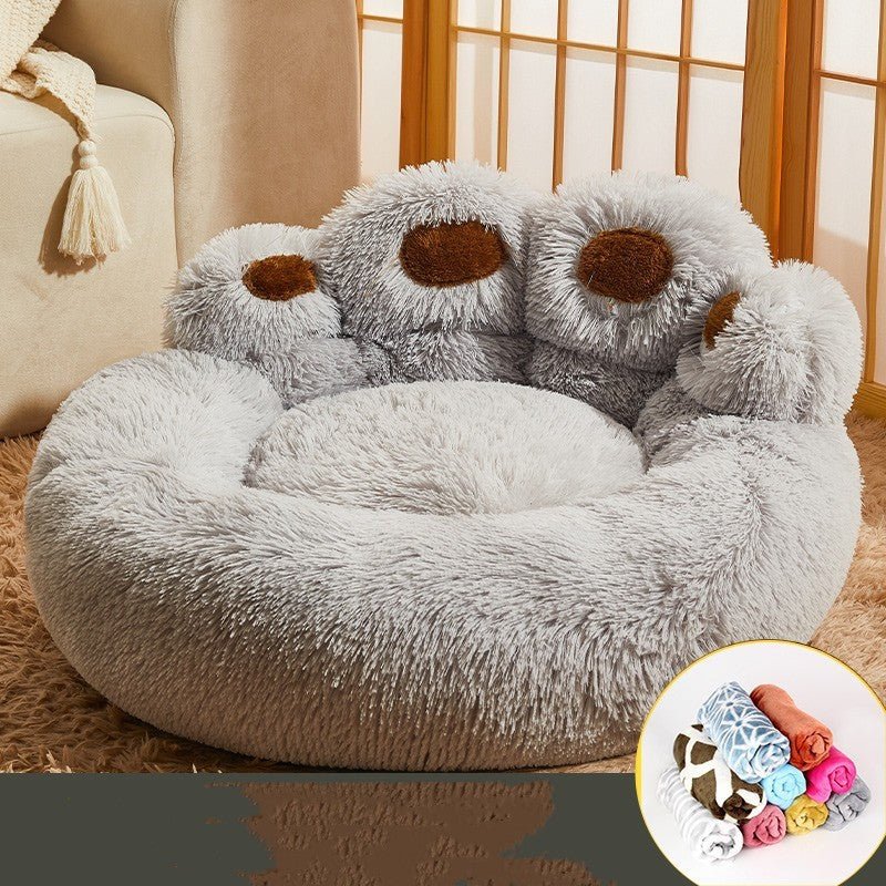 Dog & You – Fleece-Lined Dog Bed | Warm Round Kennel for Medium & Large Dogs - Dog & You