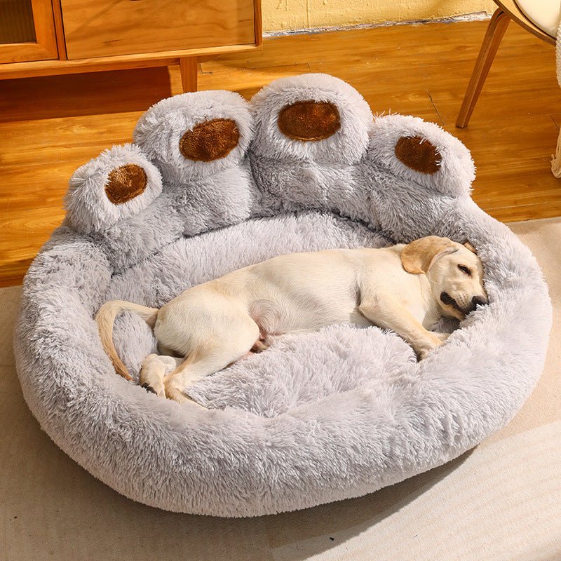Dog & You – Fleece-Lined Dog Bed | Warm Round Kennel for Medium & Large Dogs - Dog & You