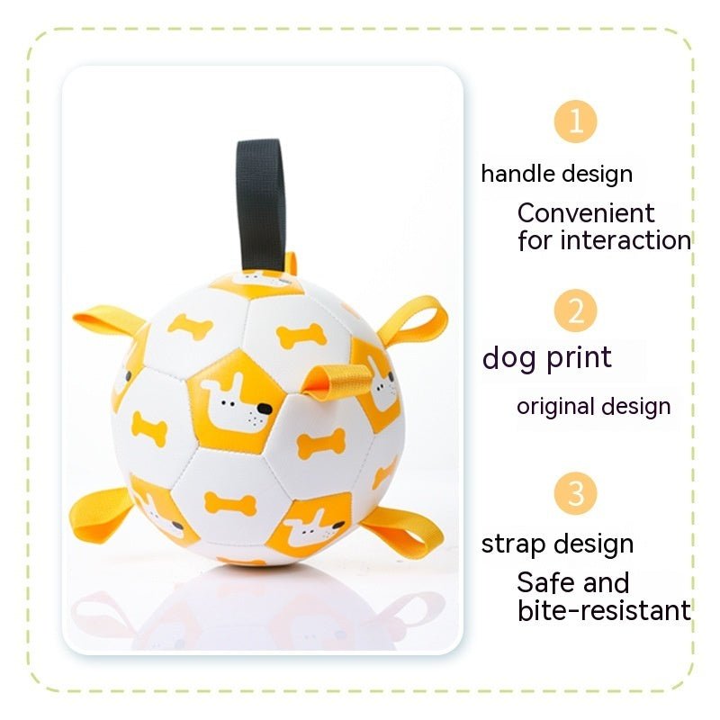 🐾 Dog & You™ Plush Soccer Ball — Bite-Resistant with Cute Characters - Dog & You
