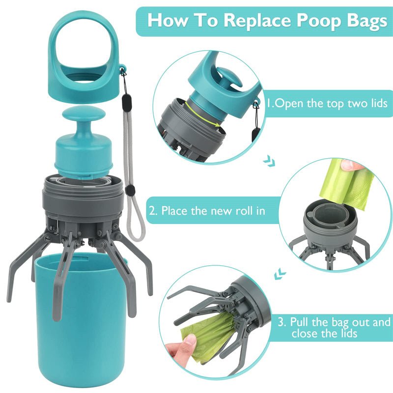 Dog & You – Portable Dog Pooper Scooper with Built-in Bag Dispenser - Dog & You