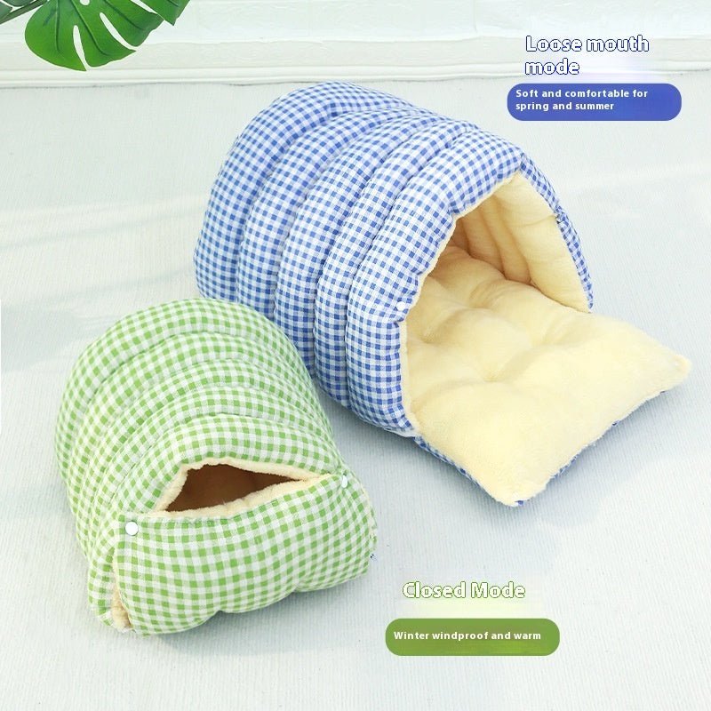 Four Seasons Universal Removable Washable House Closed Cat Kennel Enclosed Cat Nest Sleeping Bag With Plus Space - Dog & You