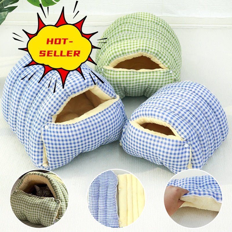 Four Seasons Universal Removable Washable House Closed Cat Kennel Enclosed Cat Nest Sleeping Bag With Plus Space - Dog & You