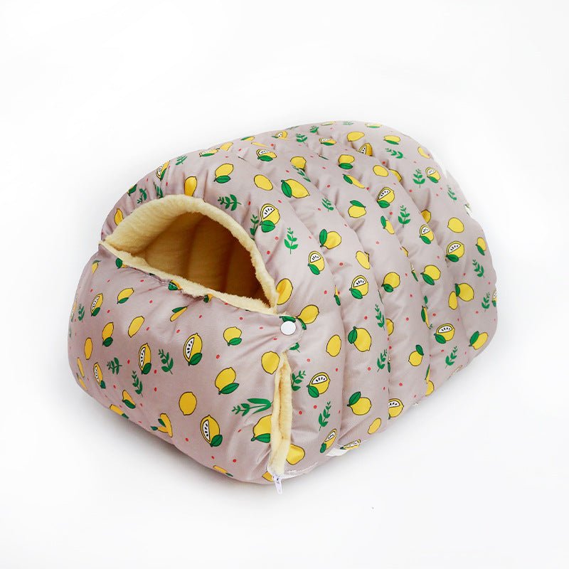 Four Seasons Universal Removable Washable House Closed Cat Kennel Enclosed Cat Nest Sleeping Bag With Plus Space - Dog & You