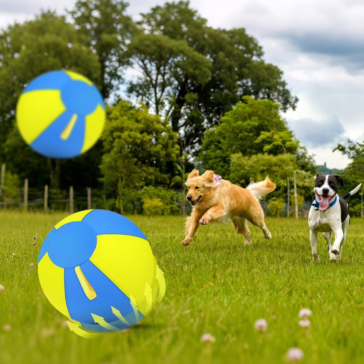 Herding Ball For Dogs, 25 Inch Large Dog Ball Toy With Handles, Anti Burst Interactive Toy For Large Breeds, German Shepherds, Rottweilers, Agility Training Exercise - Dog & You