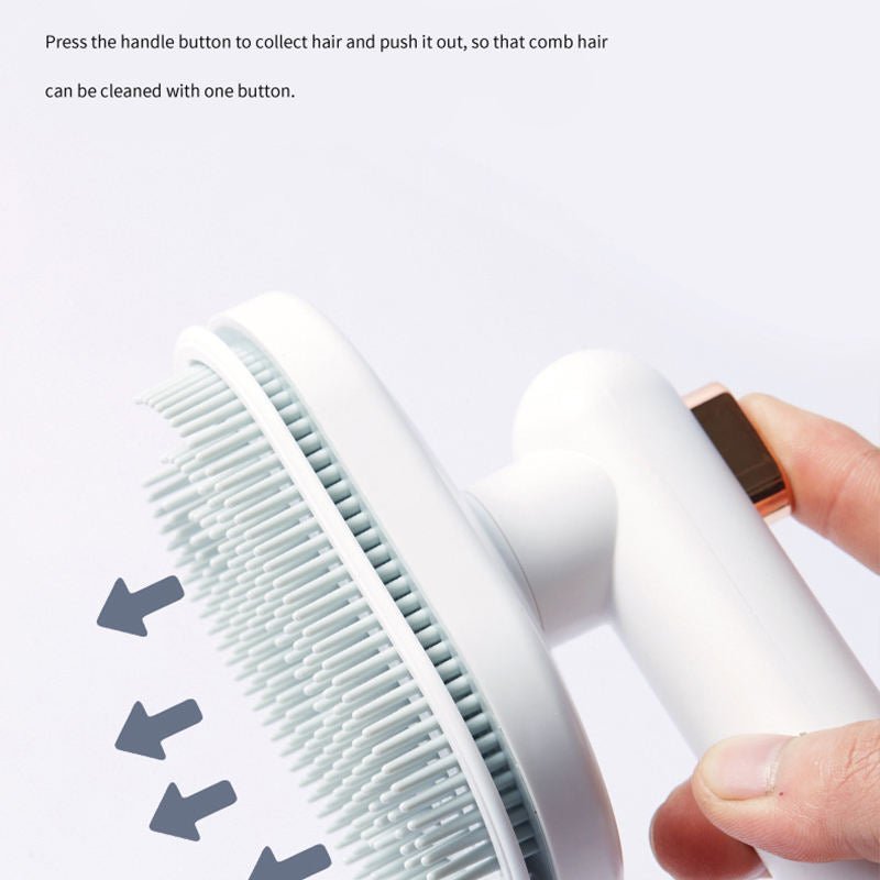 Pet Comb Cat Dog To Remove Floating Hair Pet Hair Brush Hair Removal Artifact Pet Grooming Brush Supplies Self Cleaning Comb Pet Products - Dog & You