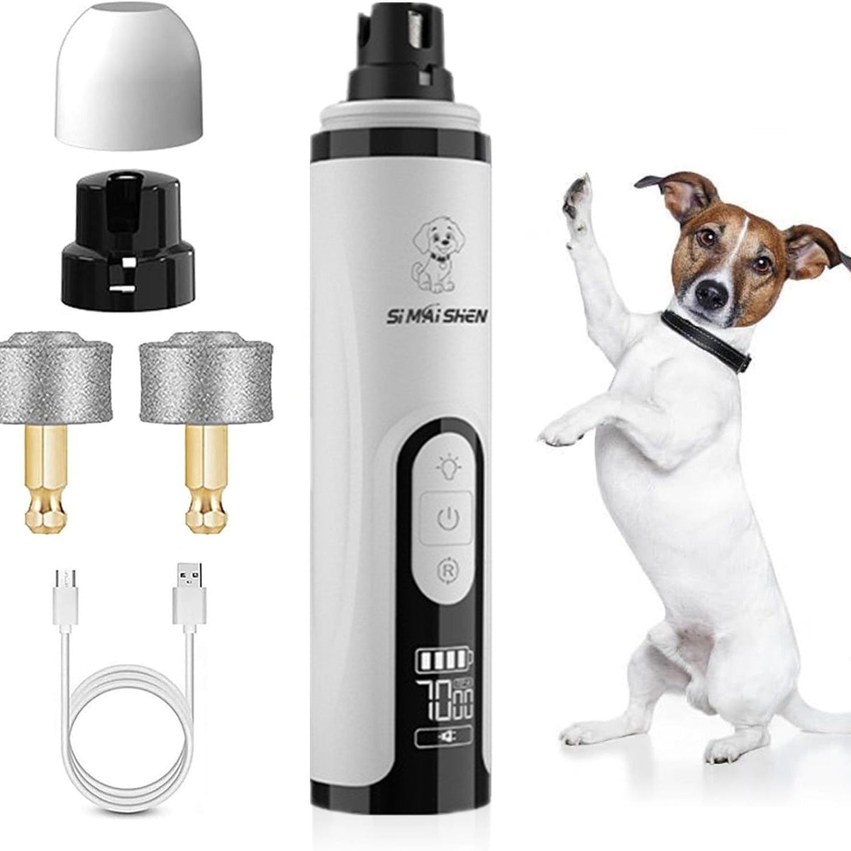 Pet Nail Grinder Highpower LED DualightWith Bloodline Detection Electric And Rechargeable - Dog & You