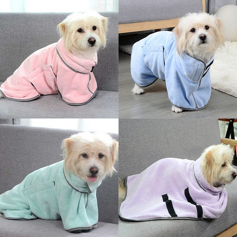 Quick-Dry Microfiber Pet Bath Towel & Robe - Dog & You
