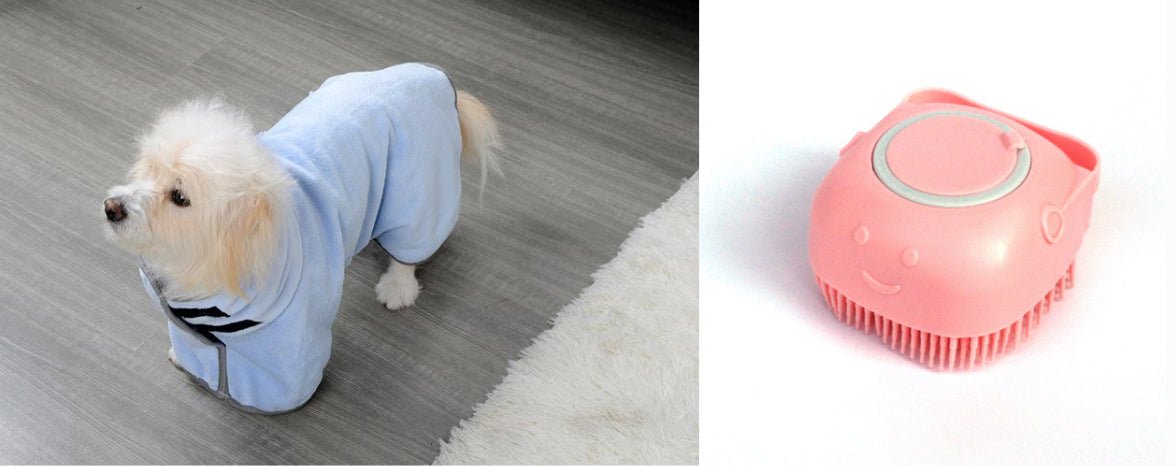 Quick-Dry Microfiber Pet Bath Towel & Robe - Dog & You