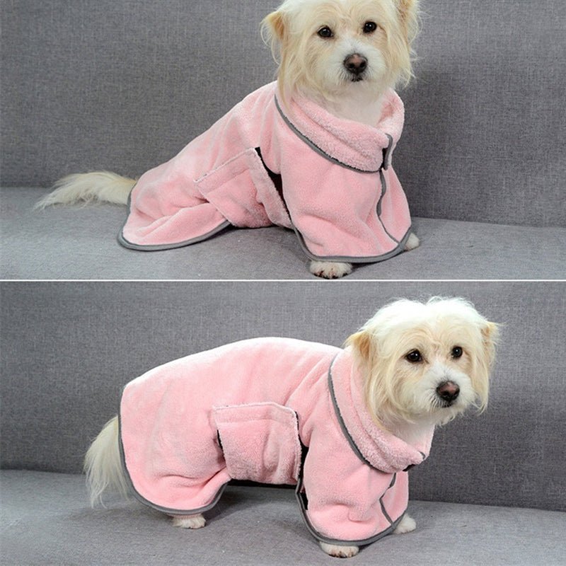 Quick-Dry Microfiber Pet Bath Towel & Robe - Dog & You