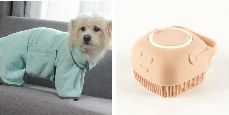 Quick-Dry Microfiber Pet Bath Towel & Robe - Dog & You