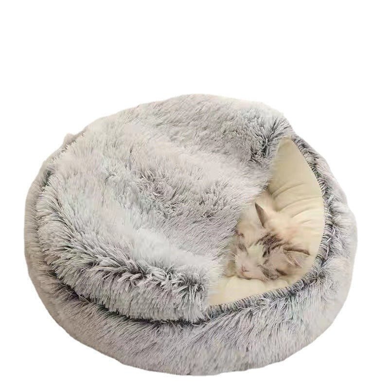 Semi-closed Cat Bed Four Seasons Universal Cover Shell Nest Small Dog Winter Pet Supplies - Dog & You