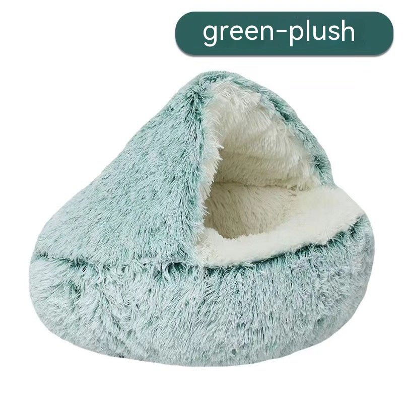 Semi-closed Cat Bed Four Seasons Universal Cover Shell Nest Small Dog Winter Pet Supplies - Dog & You