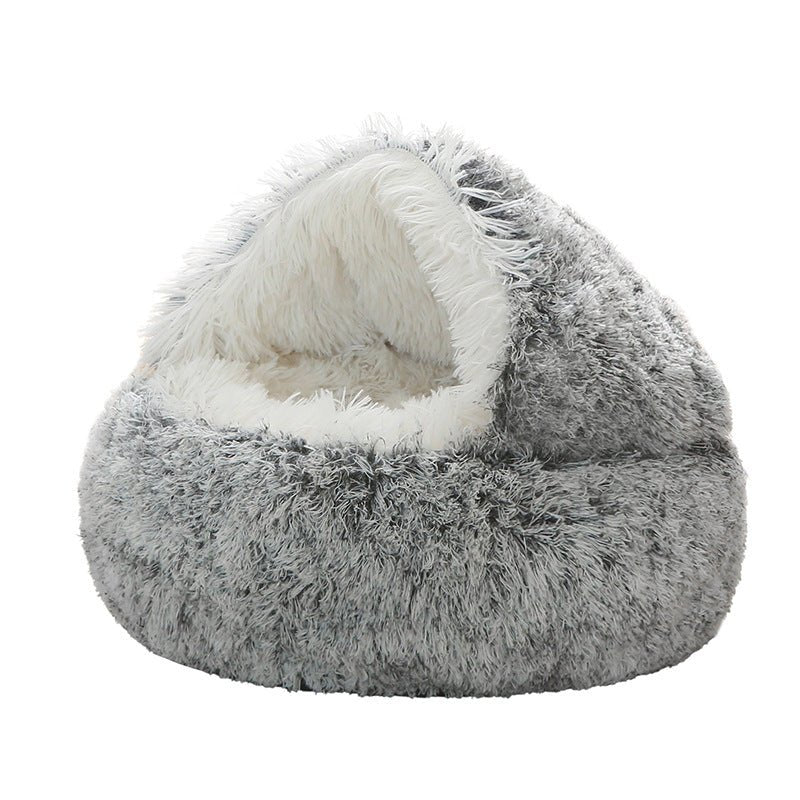 Semi-closed Cat Bed Four Seasons Universal Cover Shell Nest Small Dog Winter Pet Supplies - Dog & You