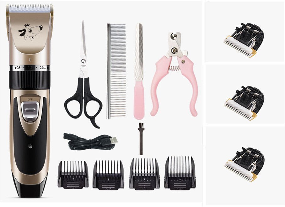 USB Rechargeable Electric Pet Clipper Razor Set Low Noise Pet Hair Trimmer - Dog & You