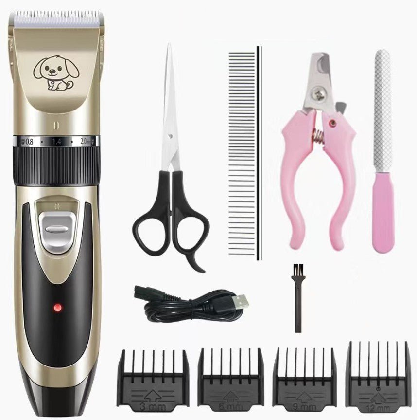 USB Rechargeable Electric Pet Clipper Razor Set Low Noise Pet Hair Trimmer - Dog & You